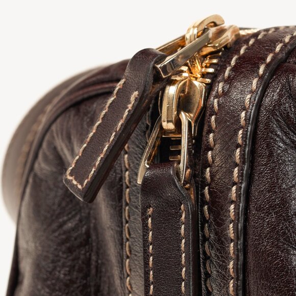 Gucci Britt Boston Web Brown-Leather Bag - Picture 11 of 14